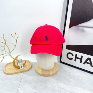 Ralph Lauren Hat Vivid Red Navy Pony Everyday Baseball Cap