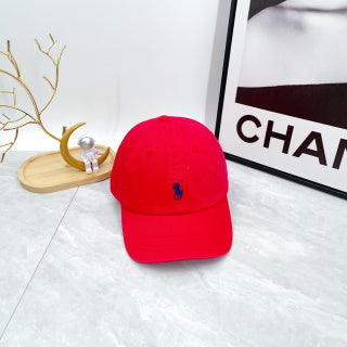 Ralph Lauren Hat Vivid Red Navy Pony Everyday Baseball Cap