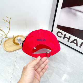 Ralph Lauren Hat Vivid Red Navy Pony Everyday Baseball Cap