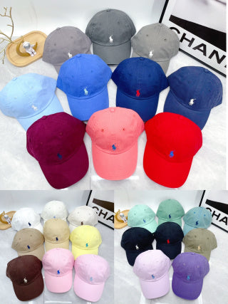 Ralph Lauren Hat White Brown Pony Soft-Crown Baseball Cap