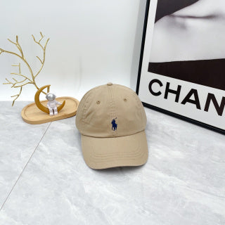 Ralph Lauren Hat Stone Beige Blue Pony Classic Baseball Cap