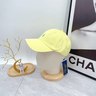 Ralph Lauren Hat Lemon Yellow Contrast Pony Baseball Cap