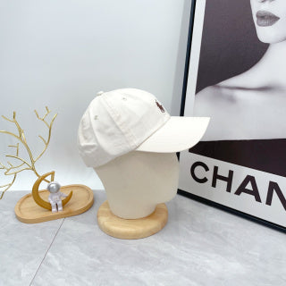 Ralph Lauren Hat White Brown Pony Soft-Crown Baseball Cap