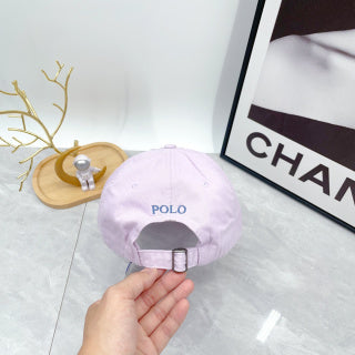 Ralph Lauren Hat Lilac Pink Blue Pony Soft-Crown Baseball Cap