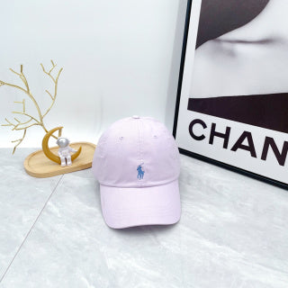 Ralph Lauren Hat Lilac Pink Blue Pony Soft-Crown Baseball Cap