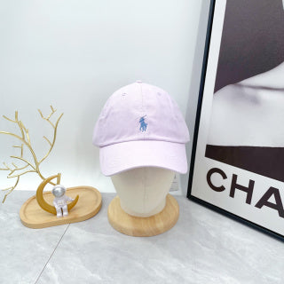 Ralph Lauren Hat Lilac Pink Blue Pony Soft-Crown Baseball Cap