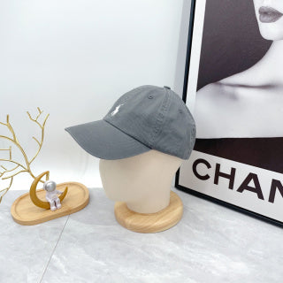 Ralph Lauren Hat Smoke Gray White Pony Low-Crown Baseball Cap