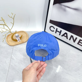 Ralph Lauren Hat Ocean Blue White Pony Soft-Crown Baseball Cap