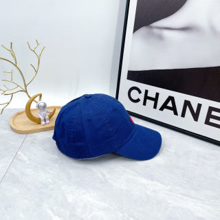 Ralph Lauren Hat Royal Blue Red Pony Low-Profile Baseball Cap
