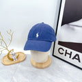 Ralph Lauren Hat Medium Blue White Pony Low-Crown Baseball Cap