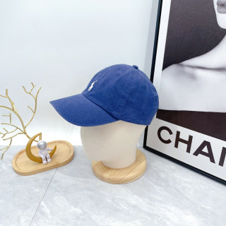 Ralph Lauren Hat Medium Blue White Pony Low-Crown Baseball Cap