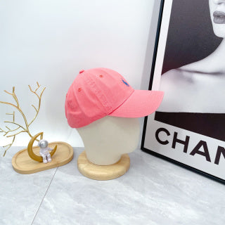 Ralph Lauren Hat Coral Pink Blue Pony Low-Crown Baseball Cap
