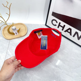 Ralph Lauren Hat Signal Red Blue Pony Low-Profile Baseball Cap