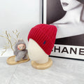 Ralph Lauren Hat Crimson Red Navy Pony Cable Rib Beanie