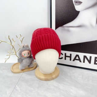 Ralph Lauren Hat Crimson Red Navy Pony Cable Rib Beanie