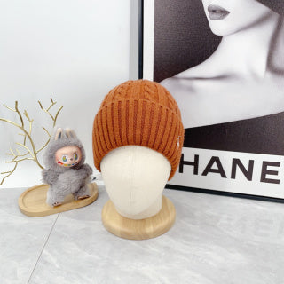 Ralph Lauren Hat Burnt Orange White Pony Cable Rib Beanie