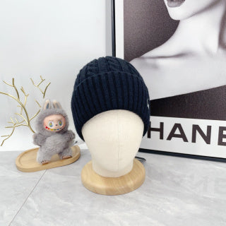 Ralph Lauren Hat Deep Navy Side Pony Textured Rib Beanie
