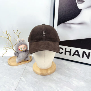 Ralph Lauren Hat Dark Chocolate Contrast Pony Curved Brim Cap