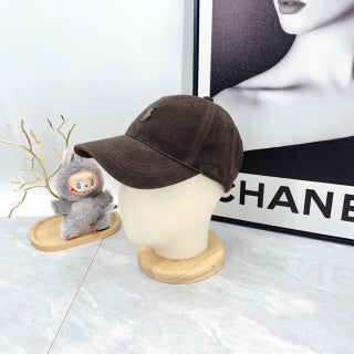 Ralph Lauren Hat Dark Chocolate Contrast Pony Curved Brim Cap