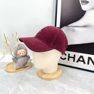 Ralph Lauren Hat Burgundy Tonal Pony Curved Brim Baseball Cap