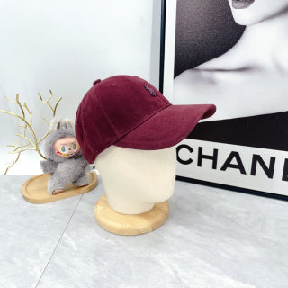 Ralph Lauren Hat Burgundy Tonal Pony Curved Brim Baseball Cap