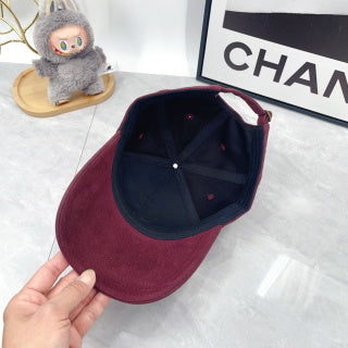 Ralph Lauren Hat Burgundy Tonal Pony Curved Brim Baseball Cap