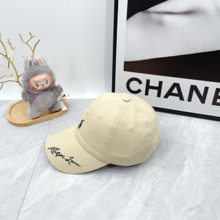 Ralph Lauren Hat Cream Black Pony Script Accent Baseball Cap