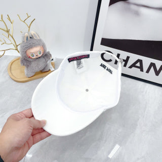 Ralph Lauren Hat White Black Pony Signature Brim Baseball Cap