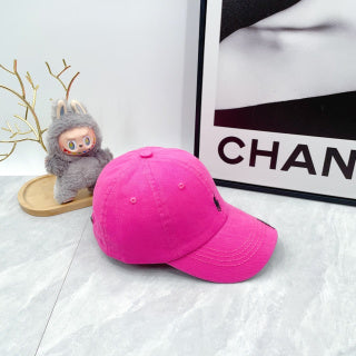 Ralph Lauren Hat Hot Pink Black Pony Script Brim Cap