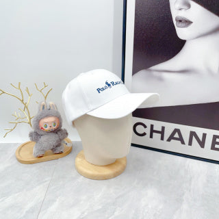 Ralph Lauren Hat White Blue Wordmark Embroidered Baseball Cap