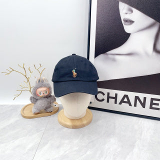 Ralph Lauren Hat Dark Navy Baseball Cap with Front Polo Bear Embroidery