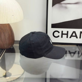Ralph Lauren Hat Classic Black Curved-Brim Baseball Cap with White Pony Embroidery