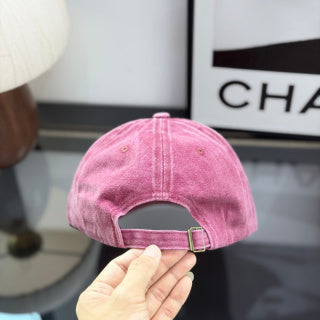 Ralph Lauren Hat Washed Rose Pink Baseball Cap with White Pony Embroidery