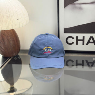 Ralph Lauren Hat Washed Cornflower Blue Baseball Cap with Multicolor Front Embroidery