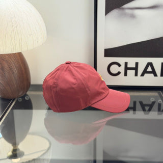 Ralph Lauren Hat Muted Brick Red Baseball Cap with Multicolor Front Embroidery