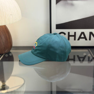 Ralph Lauren Hat Teal Green Baseball Cap with Multicolor Front Embroidered Graphic