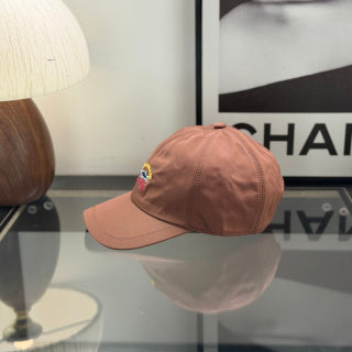 Ralph Lauren Hat Dusty Terracotta Baseball Cap with Multicolor Front Embroidery