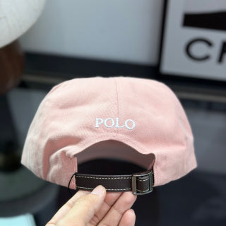 Ralph Lauren Hat Light Blush Baseball Cap with White Pony Embroidery