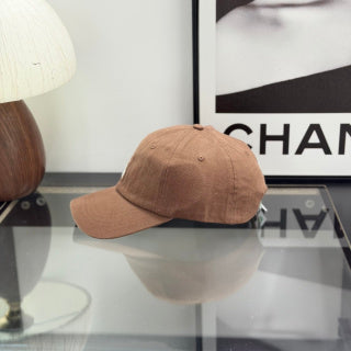 Ralph Lauren Hat Camel Brown Baseball Cap with White Pony Embroidery
