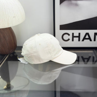 Ralph Lauren Hat Cream Cotton Baseball Cap with Brown Pony Embroidery