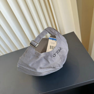 Ralph Lauren Hat Stone Gray Dark Pony Washed Baseball Cap