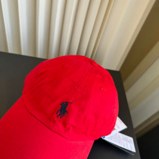 Ralph Lauren Hat True Red Dark Navy Pony Casual Baseball Cap