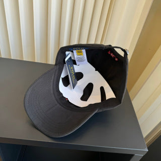 Ralph Lauren Hat Washed Charcoal Red Pony Relaxed Baseball Cap