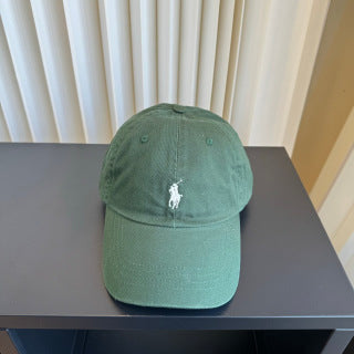 Ralph Lauren Hat Faded Green White Pony Baseball Cap
