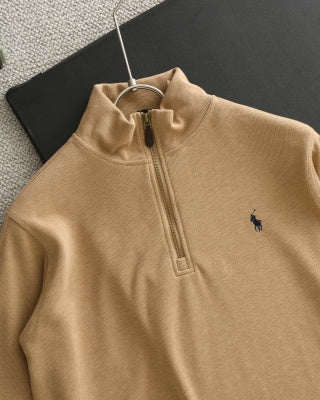 Ralph Lauren Sweatshirt Pony Embroidered Quarter-Zip Stand Collar Pullover