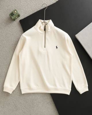 Ralph Lauren Sweatshirt Pony Embroidered Quarter-Zip Stand Collar Pullover