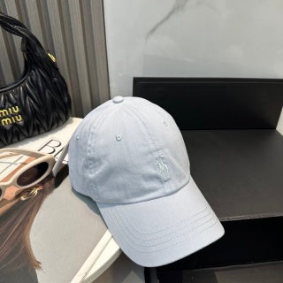 Ralph Lauren Hat Ice Blue Tonal Pony Curved Brim Cap