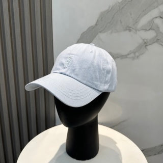 Ralph Lauren Hat Ice Blue Tonal Pony Curved Brim Cap