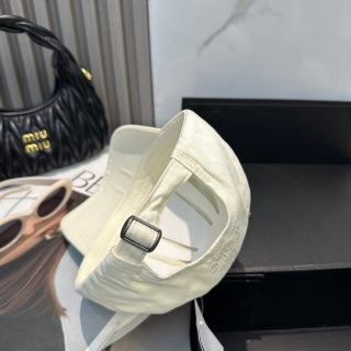 Ralph Lauren Hat Ivory Tonal Pony Paneled Baseball Cap