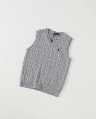 Ralph Lauren Cable Knit V-Neck Sweater Vest